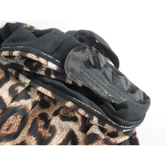 Unique Vintage Leopard Print High Waist Belted Swim Bottom XS - Picture 4 of 5